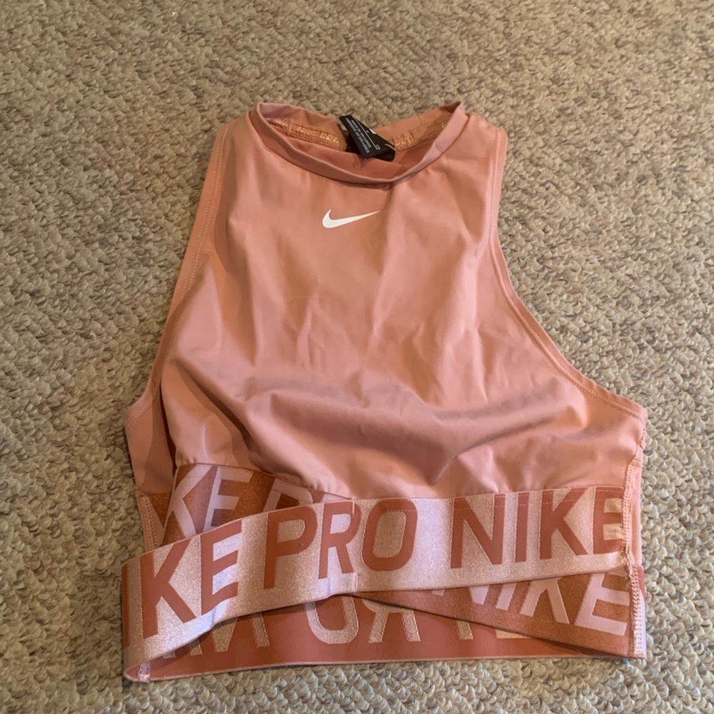 Nike Pink/Blush Seamless Sports Bra and High-Waist Leggings Set - Picture 3 of 8